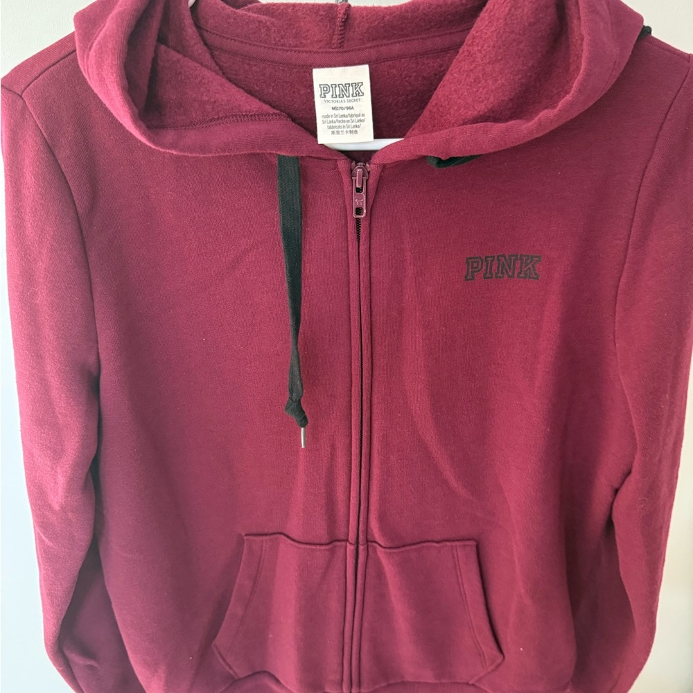 Victoria's Secret Maroon Zip-Up Hoodie